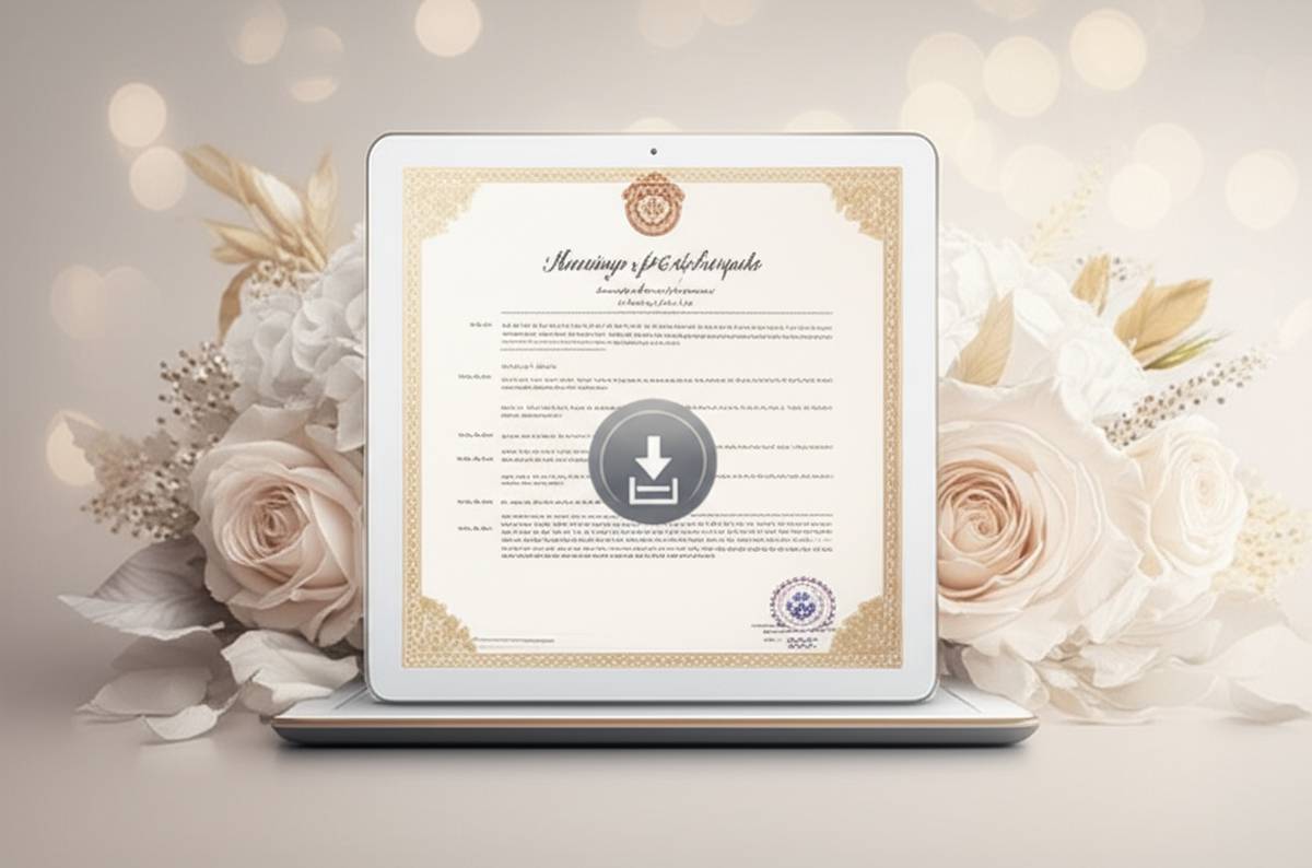 دانلود سند ازدواج PDF | نمونه خام و آماده پرینت