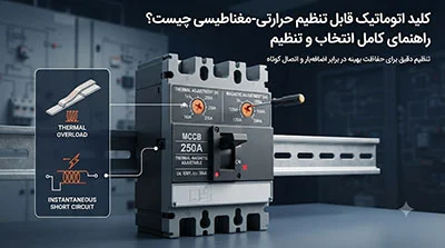 کلید اتوماتیک قابل تنظیم حرارتی- مغناطیسی چیست؟ راهنمای انتخاب و تنظیم